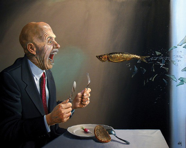 surrealism paintings by ole fick